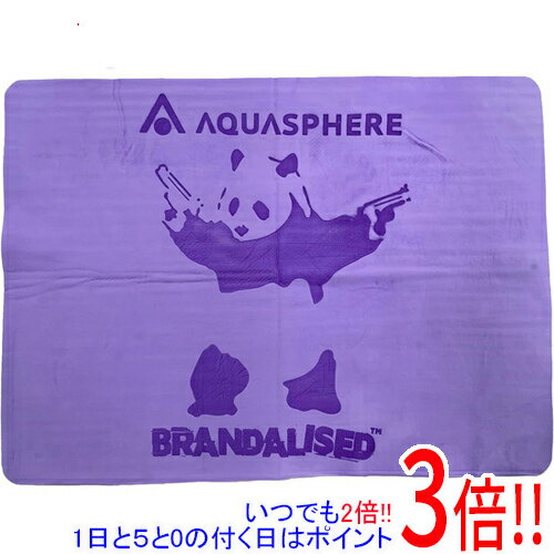 【いつでも2倍！5.0のつく日、18日は3倍！】Aqua Sphere アクアスフィア バンクシー AS*BRANDALISED DRY TOWEL パンダガンズ パープル 231110