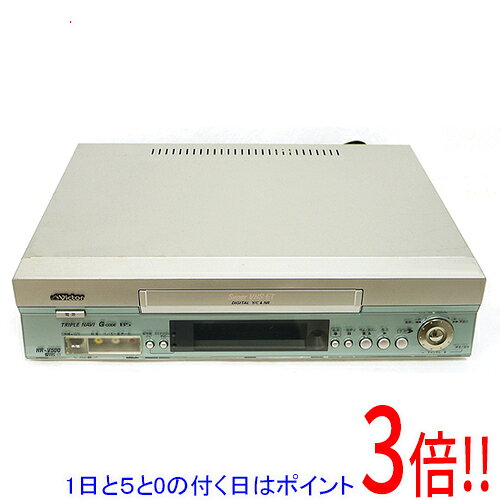 【1日と5.0のつく日、18日はポイント3倍！】【中古】Victor S-VHS ビデオデッキ HR-V500 リモコン付き
