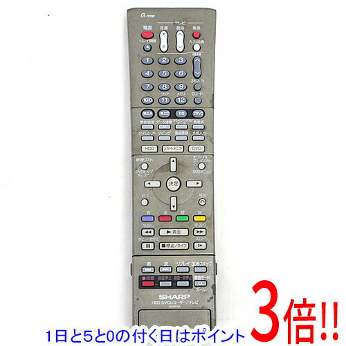 樂天商城 - 【1日と5.0のつく日、18日はポイント3倍！】【中古】SHARP製 HDD・DVDリモコン GA291SA