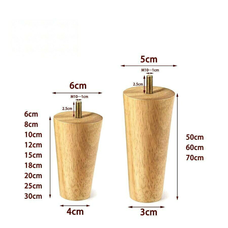 4本セット ソファ 脚 6cm 家具脚 木製、テーブル 脚 木 6から70 Cm高さ 無垢材 M6 M8 M10 規格 ボルト付き、ソファー ベッド キャビネット足の交換用4本セット ソファ 脚 6cm 家具脚 M6(0.6cm) M8(0.8cm) M10(1.0cm) 高さ6cm 高さ8cm 高さ10cm 高さ12cm 高さ15cm 高さ18cm 高さ20cm 高さ25cm 高さ30cm 高さ40cm 高さ50cm 高さ60cm 高さ70cm