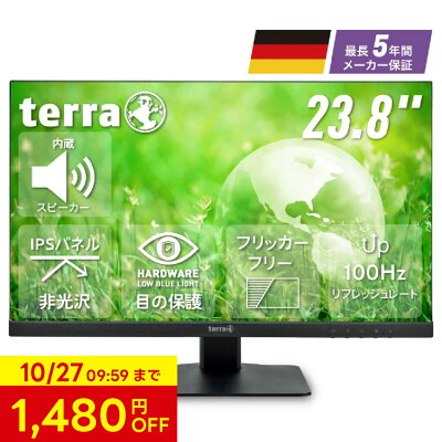 【1480円OFF 10/27 9:59まで】液晶モニター PCディスプレイ 23.8インチ HDMI フルHD ゲーミングモニター PC パソコン ノングレア 非光沢 IPS ブルーライト カット 100Hz 1920×1080 Full HD DP USB Type-c スピーカー内蔵 ヘッドホン端子 薄型 アーム 対応 VESA マウント - Image 1