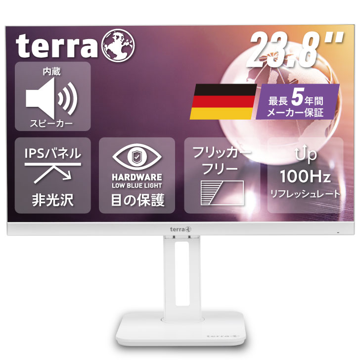 液晶モニター PCディスプレイ 縦 回転 高さ調節 23.8インチ HDMI フルHD ゲーミングモニター ノングレア 非光沢 IPS ピボット ブルーライト カット 100Hz DP USB Type-c スピーカー内蔵 ヘッドホン端子 アーム 対応 VESA マウント 左右角度調整