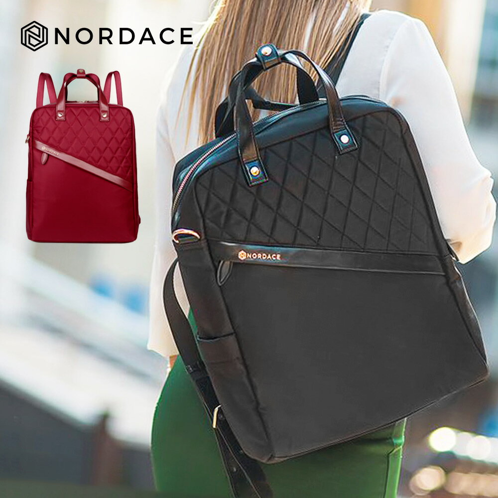 【正規品】Nordace リュック バックパック レディース ブランド ノルディス Beth コンバーチブルリュック 2色 ND1045 18L 3WAY 旅行 通勤 PC収納 撥水生地 盗難防止 充電ポート 新生活【ラッピング不可】のサムネイル