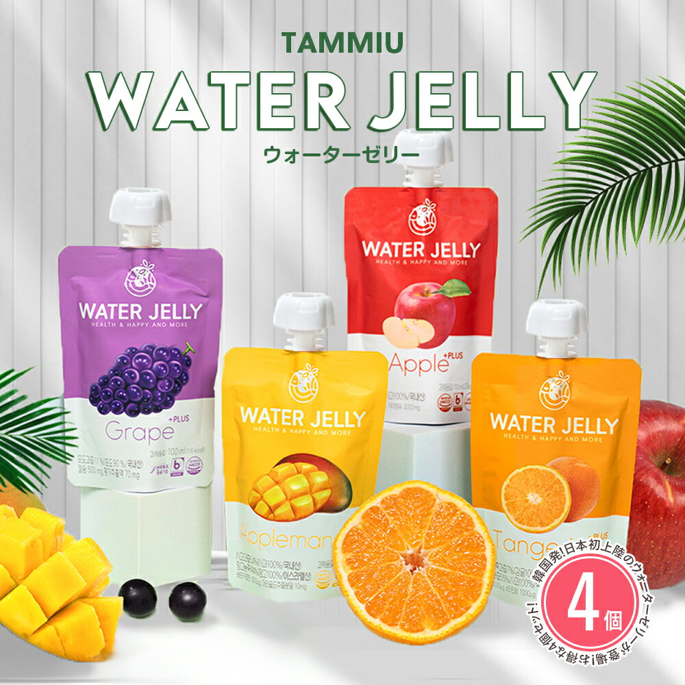 【マラソン期間限定P10倍】【4種類セット】Tammiu Water Jelly ウォーターゼリー 韓国 こども おやつ 捕食 お菓子 果実ゼリー