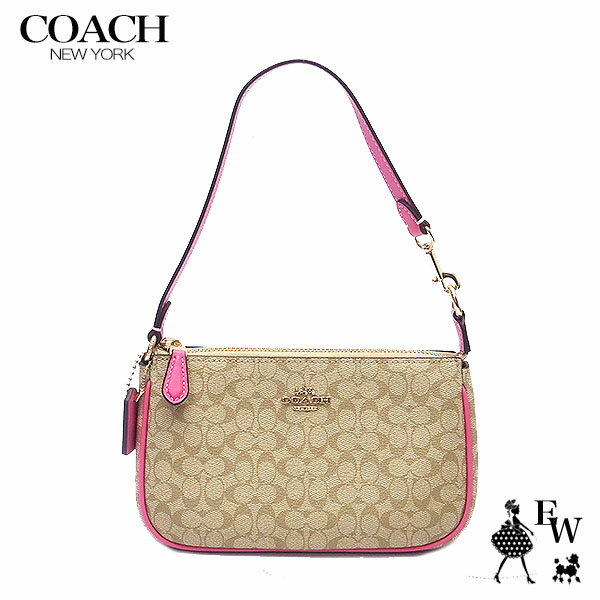 コーチ バッグ COACH アウトレット 人気のミニバッグ ハンドバッグ CE698 IMVGK ライトカーキ×ピンク あす楽 エクセルワールド レディース ブランド ギフト プレゼントにも バッグ バック