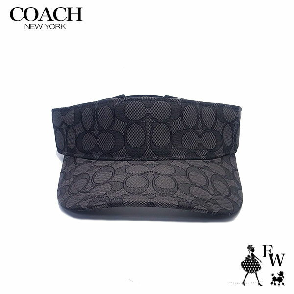 コーチ キャップ COACH アウトレット 帽子 サンバイザー C0976OY2 チャコール×ブラック エクセルワールド レディース ブランド 誕生日 ギフト プレゼントにも ブランド キャップのサムネイル