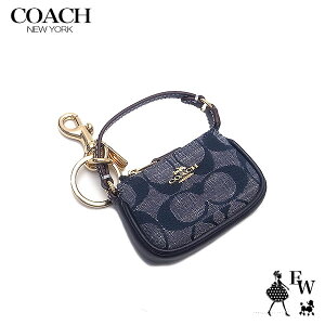 コーチ キーホルダー アウトレット キーリング バッグチャーム COACH CH340 IMDEI バッグモチーフ デニム エクセルワールド ブランド レディース 誕生日 ギフト プレゼントにも