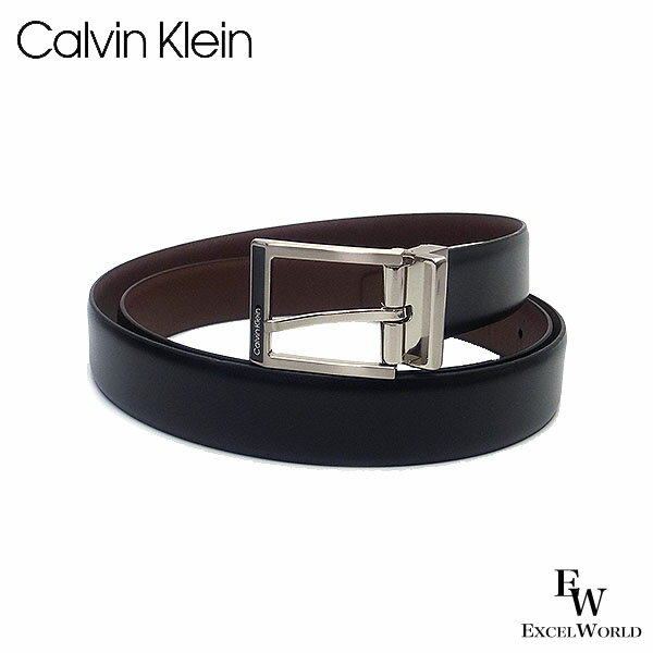 カルバンクライン ベルト（メンズ） カルバンクライン メンズ ベルト Calvin Klein 11CK010020 リバーシブル レザー ブラック×ブラウン エクセルワールド ギフト プレゼントにも メンズ ブランド おしゃれ かっこいい