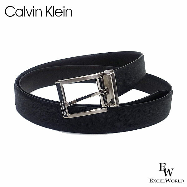 カルバンクライン ベルト（メンズ） カルバンクライン メンズ 父の日ギフトにも ベルト Calvin Klein 11CK010021 リバーシブル レザー ブラック×ブラウン エクセルワールド ギフト プレゼントにも メンズ 父の日ギフトにも ブランド おしゃれ かっこいい