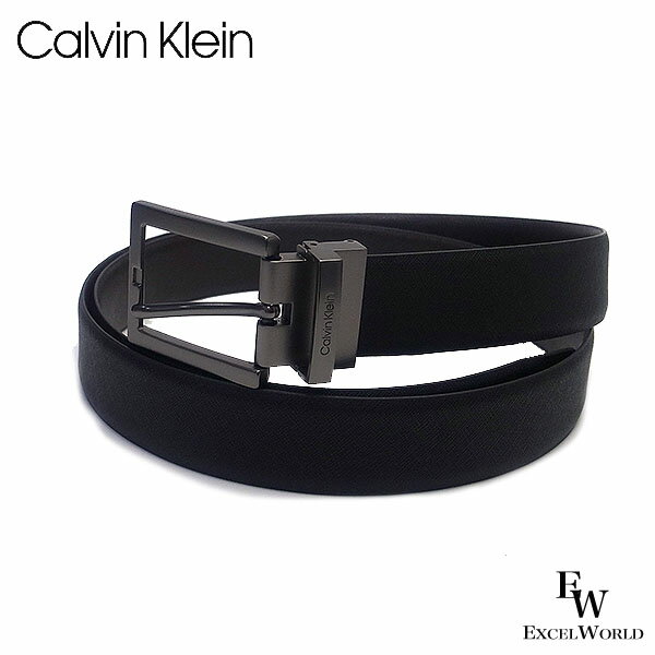 カルバンクライン メンズ ベルト Calvin Klein 11CK010023 リバーシブル レザー ブラック×ブラウン エクセルワールド ギフト プレゼントにも メンズ ブランド おしゃれ かっこいい