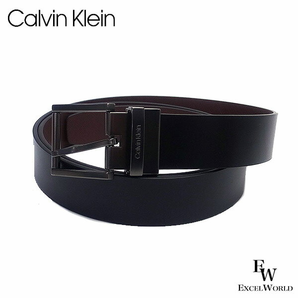 カルバンクライン ベルト（メンズ） カルバンクライン メンズ ベルト Calvin Klein 11CK010024 リバーシブル レザー ブラック×ブラウン エクセルワールド ギフト プレゼントにも メンズ ブランド おしゃれ かっこいい