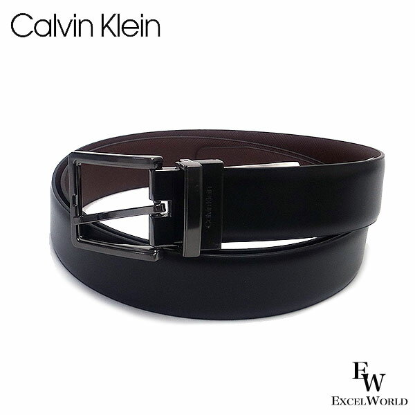 カルバンクライン ベルト（メンズ） カルバンクライン メンズ 父の日ギフトにも ベルト Calvin Klein 11CK010026 リバーシブル レザー ブラック×ブラウン エクセルワールド ギフト プレゼントにも メンズ 父の日ギフトにも ブランド おしゃれ かっこいい