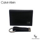 カルバンクライン カードケース Calvin Klein 名刺入れ キーリング 2点セット 小銭入れ付き 31CK330017 専用ボックス付き ブラック エク...