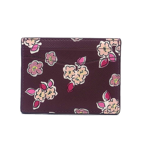 ケイトスペード カードケース kate spade アウトレット K9299 600 フラワー柄 ワイ...