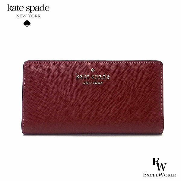 ケイトスペード 財布 アウトレット 二つ折り財布 WLR00145 600 kate spade スリムウォレット ボルドー あす楽 エクセルワールド ギフト プレゼントにも レディース ブランド