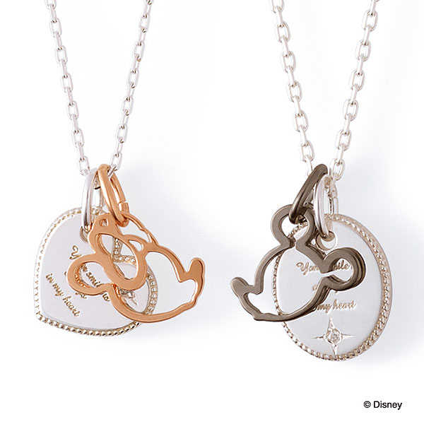 さあ運試し 最大100%還元 11/30まで ザ キッス THE KISS ペアネックレス ディズニーコレクション ミッキー ミニー ダイヤモンド メッセージ ...