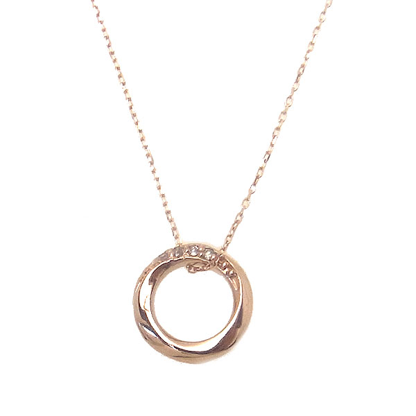 Other - K10 PG ネックレス ダイヤモンド 0.02ct K10PG50234 エクセルワールド ギフト プレゼントにも おしゃれ アクセサリー TP10