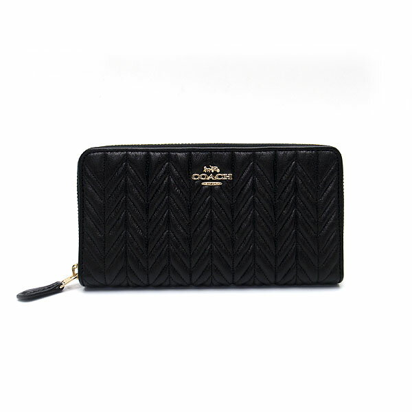 コーチcoach 財布アウトレットキルティング長財布f75802 レザーimblk