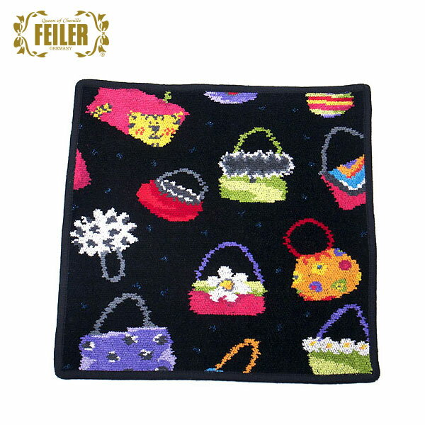 フェイラー Feiler ハンカチ タオル クレイジーバッグ 30cm×30cm 10 ブラック 61228 エクセルワールド ギフト プレゼントにものサムネイル