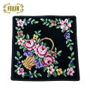 フェイラー Feiler ハンカチ タオル 花かご 30cm×30cm 10 ブラック 61315 エクセルワールド ギフト プレゼントにも