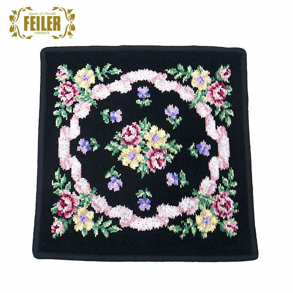 フェイラー Feiler ハンカチ タオル 30cm×30cm 10 ブラック 61328 エクセルワールド ギフト プレゼントにも