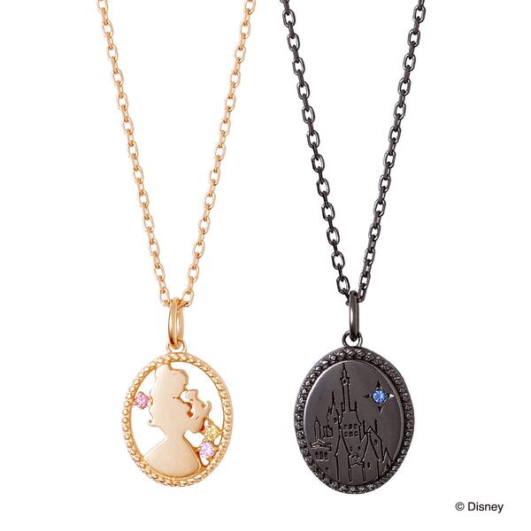 さあ運試し 最大100%還元 11/30まで ザ キッス ザキス THE KISS ディズニープリンセス ベル シルバー ペア ネックレス DI-SN6029C...