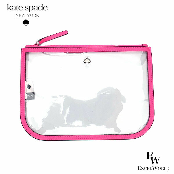 ケイトスペード ポーチ（レディース） ケイトスペード ポーチ アウトレット 化粧ポーチ kate spade WLRU5963 679 ピンク あす楽 エクセルワールド ギフト プレゼントにも レディース ブランド SS