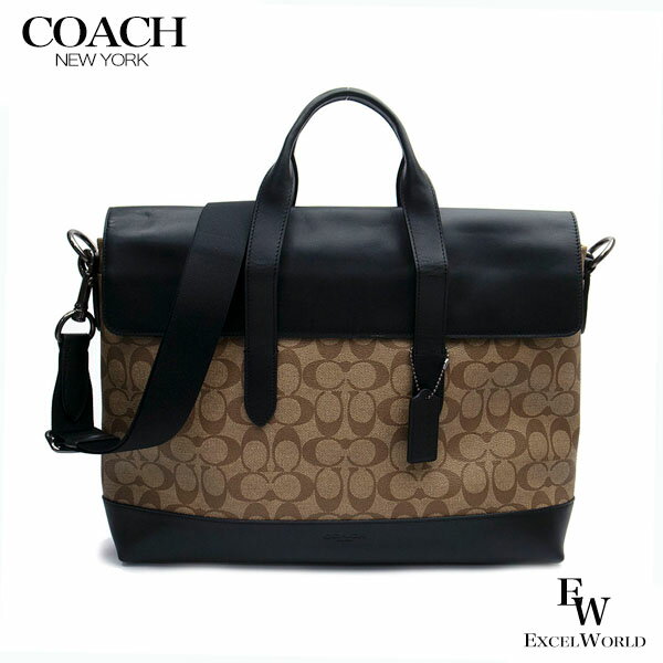 超人気の コーチ メンズ バッグ アウトレット ショルダーバッグ F765 Qbtn2 Coach ビジネスバッグ ブラック タン あす楽 送料無料 Www Giseleblasioli Com Br