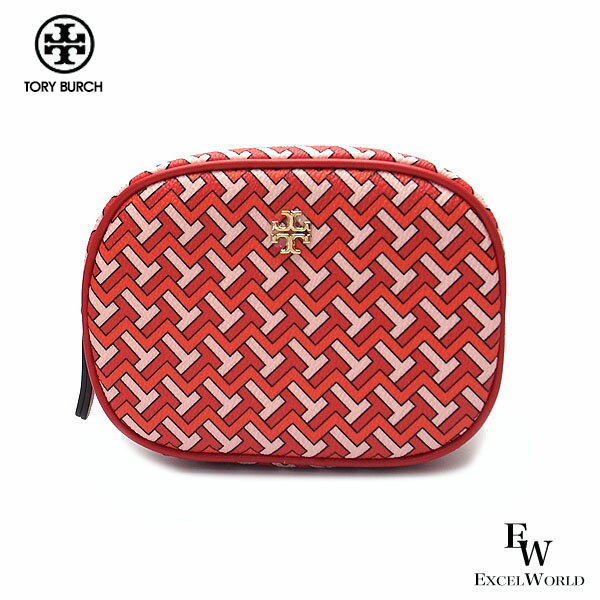 トリーバーチ Burch ポーチ アウトレット コスメポーチ 小物入れ 645 623 Tory 化粧ポーチ 小物入れ Burch レッド あす楽 エクセルワールド プレゼントにも ポーチ おしゃれブランド エクセルワールド トリーバーチ正規品 Bestプライス