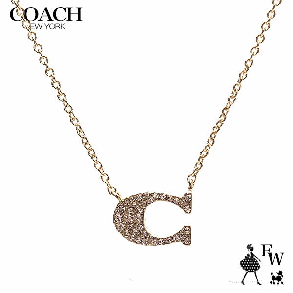 コーチ ネックレス COACH アウトレット コーチロゴ 91433 GLD ゴールド エクセルワールド ギフト プレゼントにも レディース ブランド プレデントにもアクセサリー