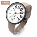スヌーピー PEANUTS 時計 レディース 腕時計 グレー アナログ ウォッチ タイポレザーベルト スヌーピーの腕時計 PNT012-2 子供から大人まで対応 エクセルワールド 誕生日 ギフト プレゼントにも かわいい時計