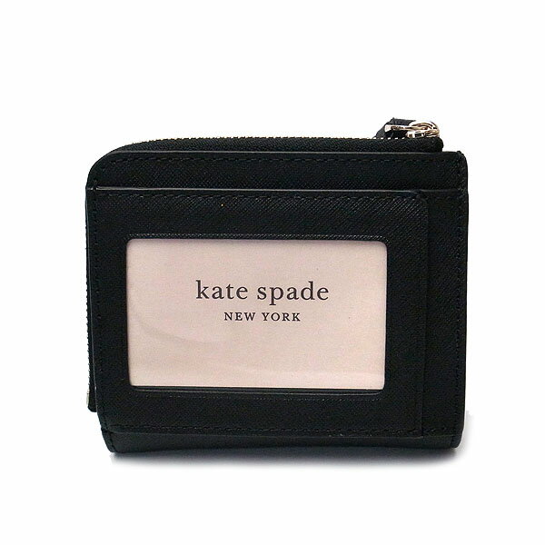 ケイトスペード 財布 アウトレット 二つ折り財布 WLRU6098 001 kate spade L字ファスナー ブラック【あす楽】エクセルワールド おしゃれ かわいい ブランド ウォレット財布 プレゼントにも