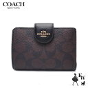 コーチ 財布 COACH アウトレット 二つ折り財布 C0082 IMAA8 コーナージップ ミニ財布 ブラウン×ブラック あす楽 エクセルワールド ギフト プレゼントにも レディース ブランド ウォレット 財布