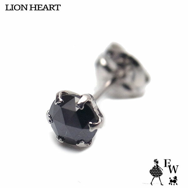 ライオンハート ライオンハート LION HEART ピアス プラチナ ブラックダイヤ 04E12PSM Mサイズ 0.25ct 片耳ピアス エクセルワールド クリスマス ギフト プレゼントにも メンズ プレゼント アクセサリー かっこいいピアス TP10