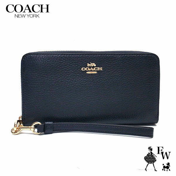 コーチ 財布 COACH アウトレット 長財布 C4451 IMMID ラウンドジップ ミッドナイト あす楽 エクセルワールド 誕生日 ギフト プレゼントにも レディース ブランド ウォレット