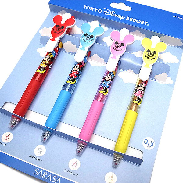 zq バルーンデザイン ボールペン4本 サラサ ミニー バルーン柄 ミッキー＆フレンズ Team Disney ディズニー リゾート限定 あす楽 エクセルワールド ギフト プレゼントにも ディズニーグッズ excelworld-10030607 エクセルワールド サンプル画像2