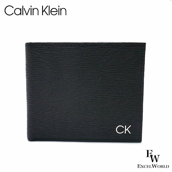 カルバン・クライン 革二つ折り財布 メンズ カルバンクライン 財布 Calvin Klein 二つ折り財布 31CK130008 レザー ボックス付き ブラック エクセルワールド ギフト プレゼントにも メンズ ブランド ウォレット おしゃれ かっこいい財布