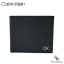 カルバン・クライン 二つ折り財布 メンズ カルバンクライン 財布 Calvin Klein 二つ折り財布 31CK130008 レザー ボックス付き ブラック エクセルワールド ギフト プレゼントにも メンズ ブランド ウォレット おしゃれ かっこいい財布