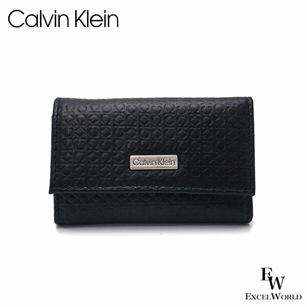 キーケース メンズ（5000円程度） カルバンクライン キーケース Calvin Klein 6連 キーホルダー 31CK170001 レザー ボックス付き ブラック エクセルワールド ギフト プレゼントにも メンズ ブランド ウォレット おしゃれ かっこいい財布