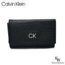 カルバンクライン キーケース（メンズ） カルバンクライン キーケース Calvin Klein 6連 キーケース 31CK170002 レザー ボックス付き ブラック エクセルワールド ギフト プレゼントにも メンズ ブランド キーケース おしゃれ かっこいいキーケース