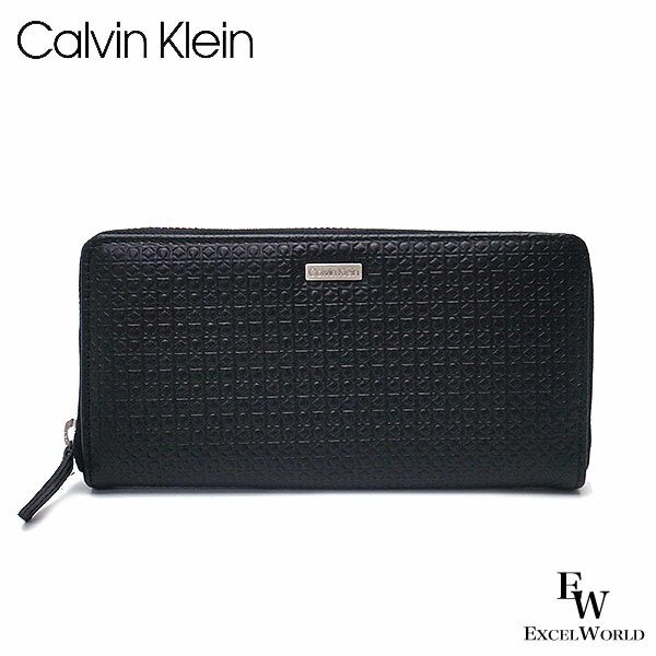 カルバンクライン 財布（メンズ） カルバンクライン 財布 Calvin Klein 長財布 31CK190002 レザー ボックス付き ブラック メンズ ブランド おしゃれ かっこいい財布 エクセルワールド ギフト プレゼントにも