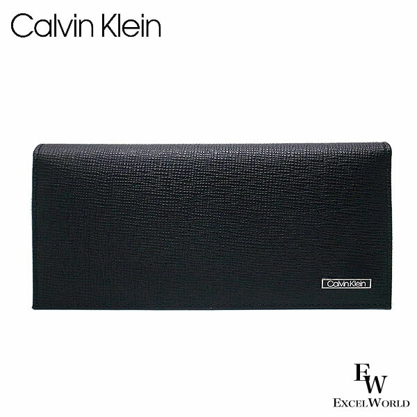 カルバンクライン 財布（メンズ） カルバンクライン 財布 Calvin Klein 長財布 31CK190005 レザー ボックス付き ブラック エクセルワールド ギフト プレゼントにも メンズ ブランド ウォレット おしゃれ かっこいい財布