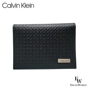 カルバンクライン カードケース Calvin Klein 名刺入れ 31CK200001 レザー ボックス付き ブラック エクセルワールド ギフト プレゼントにも メンズ ブランド 名刺入れ おしゃれ かっこいい財布