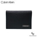 カルバンクライン カードケース Calvin Klein 名刺入れ 31CK200003 レザー ボックス付き ブラック エクセルワールド ギフト プレゼントに...
