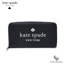 ケイト・スペード ニューヨーク 財布（レディース） ケイトスペード 財布 kate spade アウトレット 長財布 K4708 001 グリッター ラメ ブラックマルチ あす楽 エクセルワールド ギフト プレゼントにも レディース ブランド ウォレット