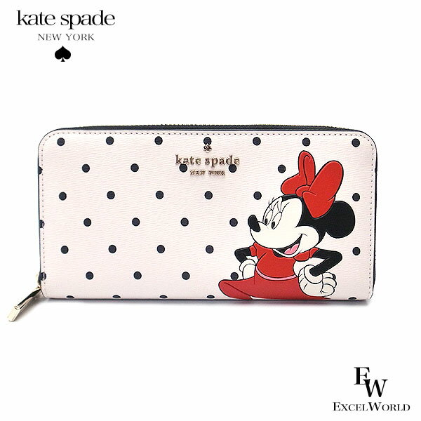 ケイトスペード 財布 kate spade アウトレット 長財布 K4759 960 ディズニーコラボ ミニー マルチカラー あす楽 エクセルワールド 誕生日 ギフト プレゼントにも レディース ブランド おしゃれ 財布