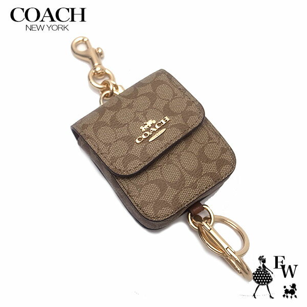 コーチ キーホルダー（レディース） コーチ キーホルダー COACH アウトレット キーリング ミニ ポーチ C5698 IMKHA バックチャーム カーキ あす楽 エクセルワールド レディース ブランド プレゼントにも