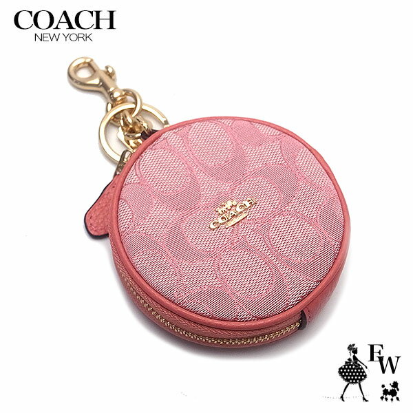 コーチ キーホルダー COACH アウトレット 小物入れ バックチャーム C8238 IMRRJ シグネチャー ピンク あす楽 エクセルワールド 誕生日 ギフト プレゼントにも ブランド かわいい キーホルダーのサムネイル