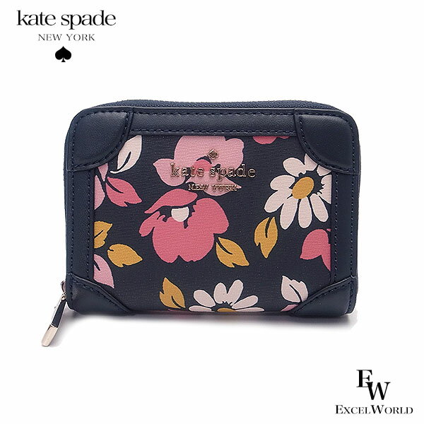 ケイトスペード 財布（レディース） ケイトスペード 財布 アウトレット コインケース ミニ財布 K6142 403 kate spade 花柄 ブルーマルチ あす楽 エクセルワールド ギフト プレゼントにも レディース ブランド