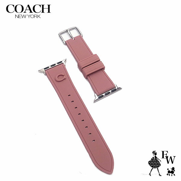 コーチ アップルウォッチ用 バンド COACH ロゴ入り CB245 PINK シリコン 38mm-40mm対応 ピンク 腕時計 エクセル ギフト プレゼントにも メンズ レディース ブランド かわいい おしゃれ ウォッチ